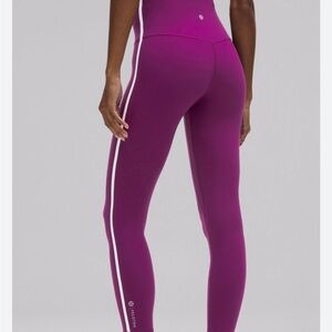 lululemon Align High-Rise Side-Stripe Tight 25" Peloton Womens Size 12 Purple